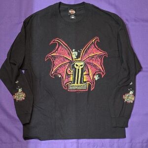 Harley-Davidson Halloween 2021 Black Long Sleve Tee